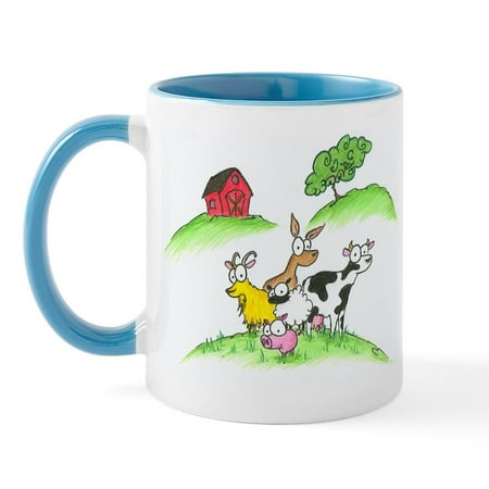 

CafePress - Farm Animals Mug - 11 oz Ceramic Mug - Novelty Coffee Tea Cup