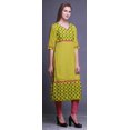 thumbnail image 3 of Bimba Kurtis Droits à Panneaux pour Femmes Robe Kurti Longue Haut Indien Imprimé, 3 of 5