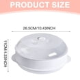 thumbnail image 3 of 1 Pc Multifunctional Microwave Oven Steamer with a Transparent Lid Microwave Vegetable Steamer Cookware Microwave Dish Kitchen Cooking Steamer for Cooking Dumpling, 10.43"x4.33", White, 3 of 7