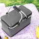 thumbnail image 3 of Cesta de picnic aislada plegable Cesta de picnic plegable grande Picnic plegable Gris 42x23x23cm kusrkot Cesta de picnic, 3 of 8