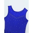 thumbnail image 4 of CHICTRY Girls Shiny Rhinestone Ballet Leotard Dress Tulle Skating Costume Blue 14, 4 of 7