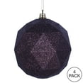 thumbnail image 3 of Vickerman 4.75" Mocha Glitter Geometric Ball Ornament, 4 per bag, 3 of 4