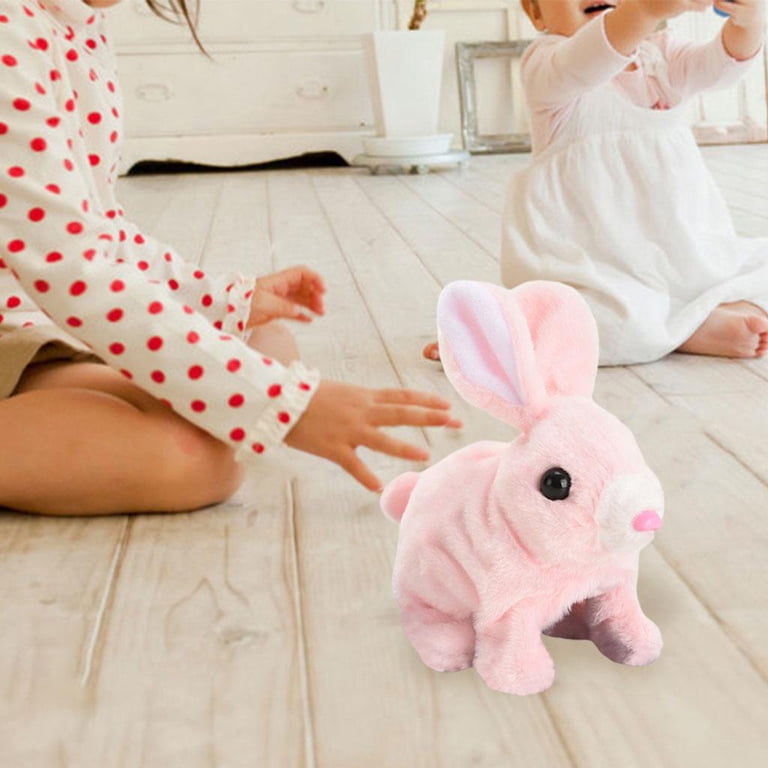 Hotot Rabbit Toy Hopping Rabbit Bunny Toy A-SZCXTOP Electronic Plush Hopping Rabbit Toys ...