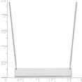 thumbnail image 4 of Auriga Fine Jewelry 10K White Gold Large Polished Blank Bar Necklace for Women 18", 4 of 5
