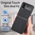 thumbnail image 5 of Funda de moda de fibra de carbono anticaída para Samsung Galaxy Z Flip 4 5 Flip5 Flip2 5G Flip4 Flip 3 2 Flip3, funda delgada protectora, 5 of 5