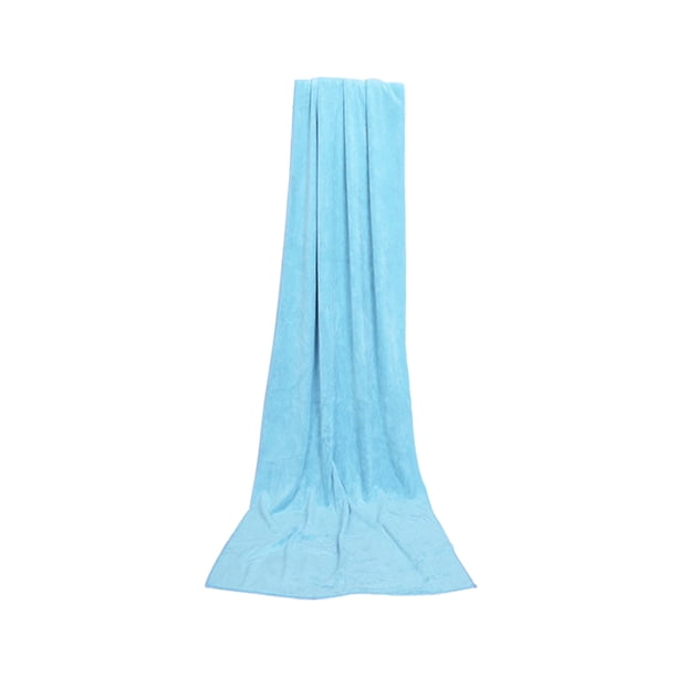 Toallas de microfibra de 70x140 cm Toalla de baño seca rápida para acampar en la playa de spa (azul cielo)