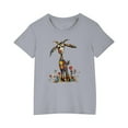 thumbnail image 1 of RXIRUCGD 2025 Vêtements d'Été pour Enfants T-shirt Imprimé Mode Mignon Col Rond Manches Courtes, 1 of 5