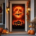 thumbnail image 4 of OCCOA Halloween Door Cover Scary Jack-O-Lantern Skull Hanging Decor for Front Door Porch Entryway Wall Haunted House Halloween Party Gift, A, 4 of 7