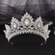 thumbnail image 1 of Zhuge Tiara de boda para novia, diadema de princesa, corona nupcial, joyería para el cabello con diamantes de imitación de cristal, decoración para novia, cumpleaños, graduación, boda (blanco), 1 of 4