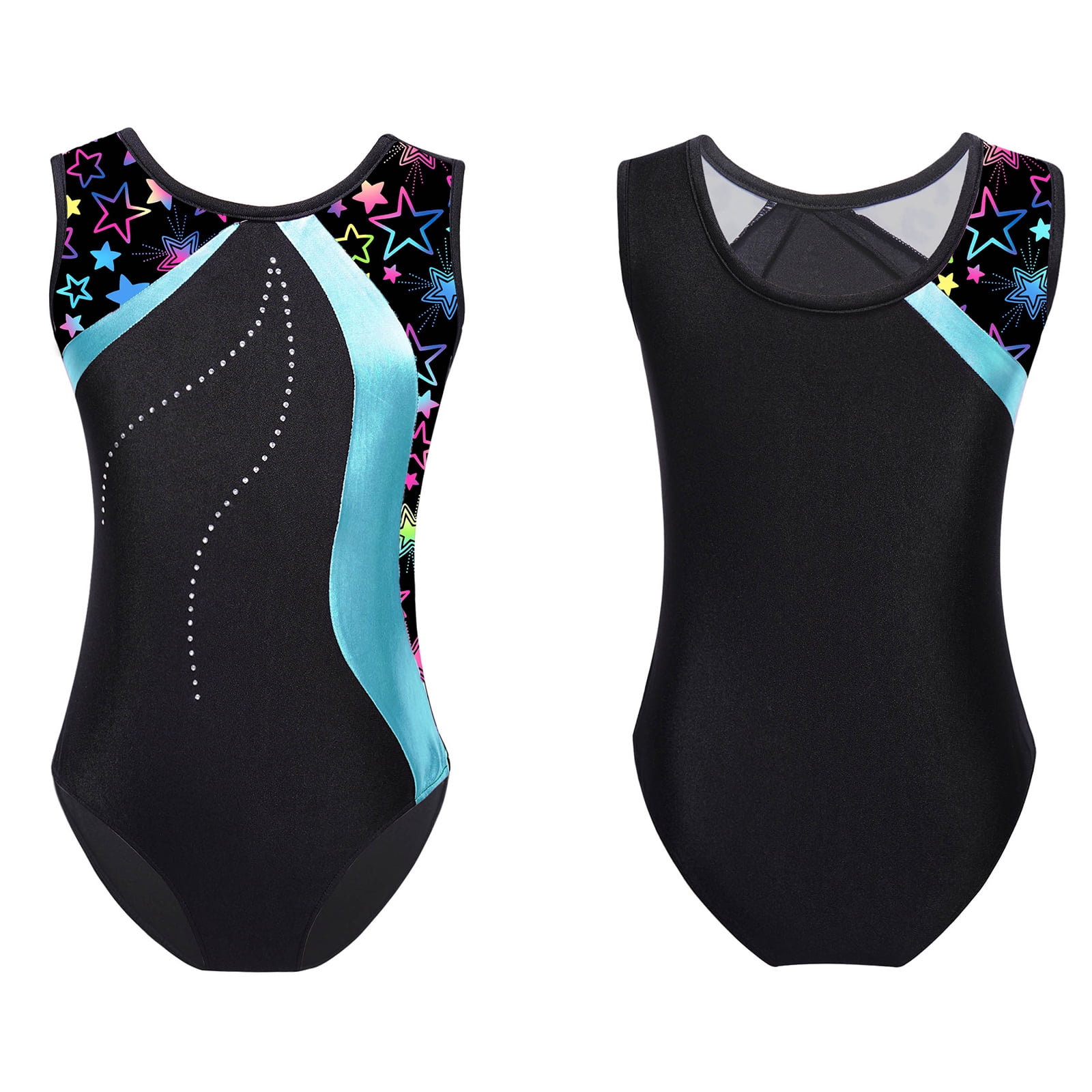 Sywiyi Girls Metallic Ballet Camisole - Shiny Stage Tank Top With Spaghetti Straps For Dance Performance