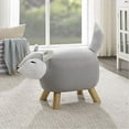 thumbnail image 4 of Faxon the Fox Children's Stool, Gray Chenille, 4 of 4