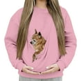 thumbnail image 7 of Womens Pet Carrier Thin Sweatshirts Kitten Puppy Pouch Shirts Animal Holder Long Sleeve Sweatshirt Pullover, 7 of 7