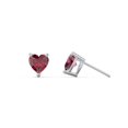 thumbnail image 2 of Heart Birthstone Stud Earrings, 2 of 4