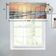 thumbnail image 4 of Beach Thermal Insulated Window Curtain Valance Ocean Sunrise Seagull Seaside Blue Sky Coastal Summer Rod Pocket Window Valance for Living Room Bathroom Bedroom Kitchen 54 by 18 in, 1 Panel, 4 of 6