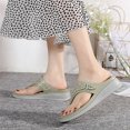 thumbnail image 5 of LIANGP Women's Sandals Fashion Women Summer Slip On Casual Open Toe Wedges Comfortable Beach Flip Flops Shoes Sandals Slippers Women's Shoes Green Size 8.5, 5 of 5
