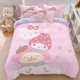 thumbnail image 1 of Sanrio-Juego de cuatro piezas de rollo de canela con dibujos animados, Sábana bonita Kuromi Melody, pochacco con personalidad para niños, juego de tres piezas para el hogar, 1 of 5