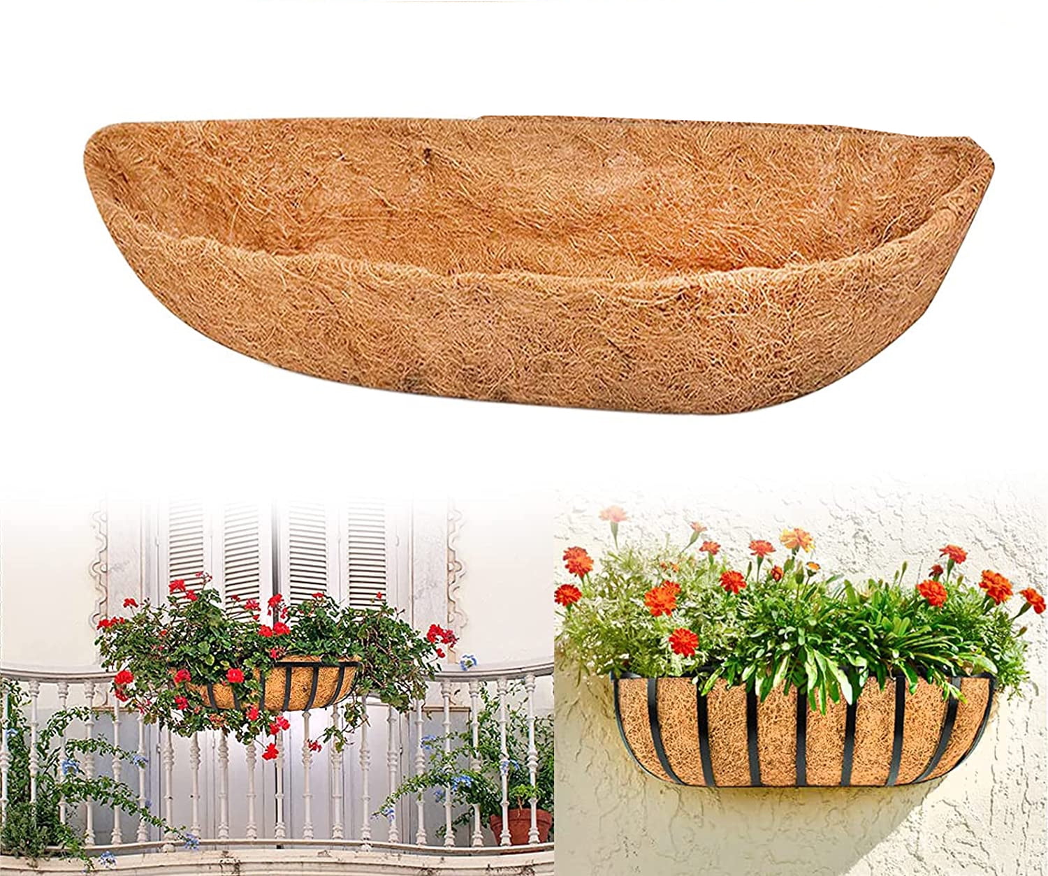 Coco Liner Trough Hanging Basket Liner Trough Coco Fiber Replacement