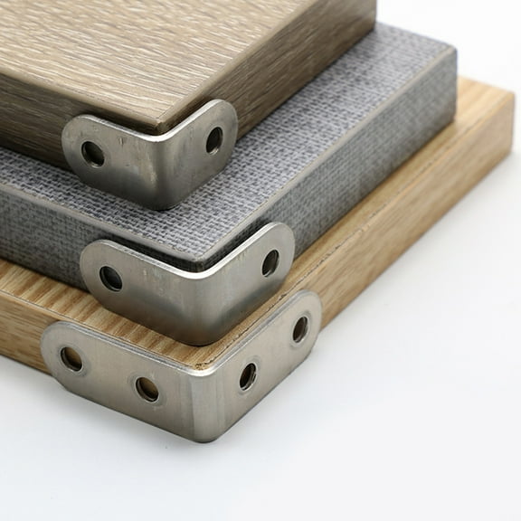 Soimiss 12PCS Metal Corner Brace Support for Home Improvement with 48PCS Screws for Reinforcement