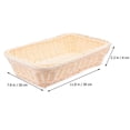 thumbnail image 2 of Masteelf Wicker Storage Basket Plastic Woven Fruit Basket Dessert Basket 35X27CM Beige, 2 of 6