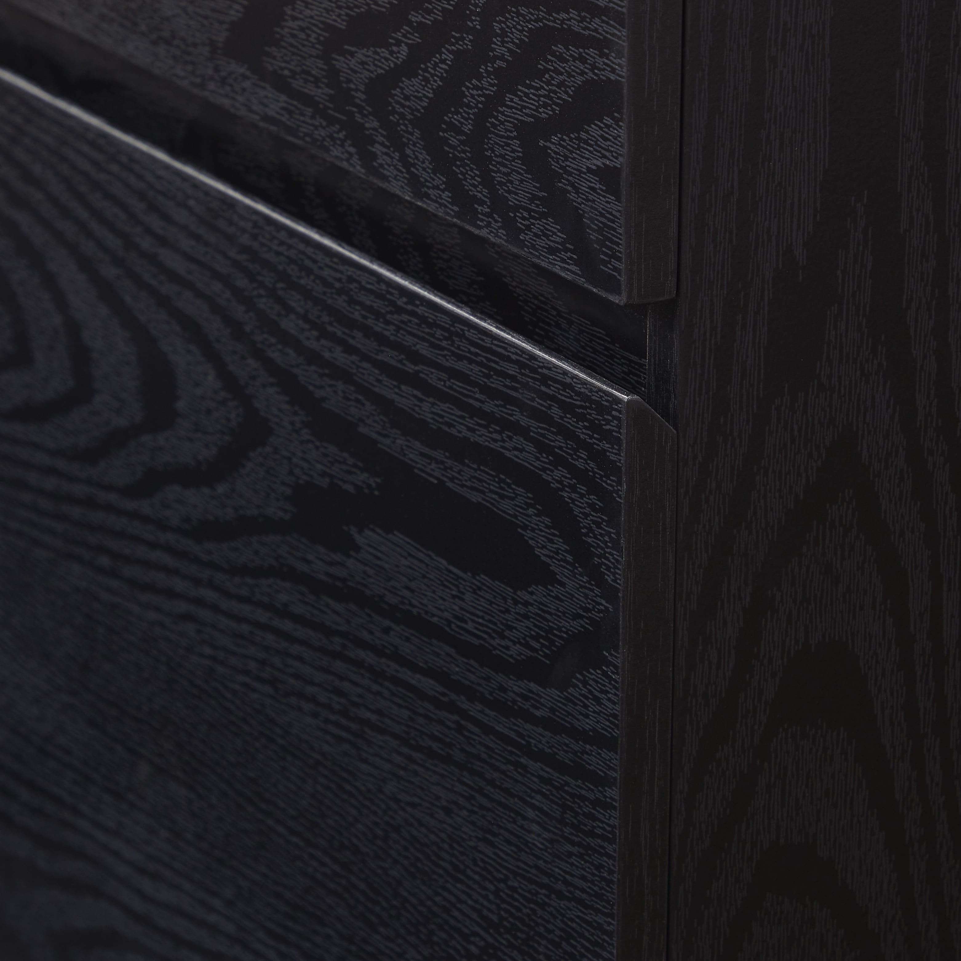 KOWO 2 Drawer Wood File Cabinet with Lock, Black