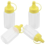 4 Pcs Squeeze Sauce Bottle Small Spice Bottles Condiment Salad Container Ketchup Pp