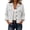 CO41_White, variant on Lumtrix Womens Fashion Cropped Jacket Corduroy Button Down Long Sleeve Coats | Lightweight Crop Shackets Outwear Brown 2XL