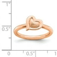 thumbnail image 2 of Sterling Silver Pink-Plated Heart Ring, 2 of 7