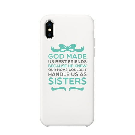 God Made Us Best Friend BFF White Matching Phone (Best Us Cell Carrier)