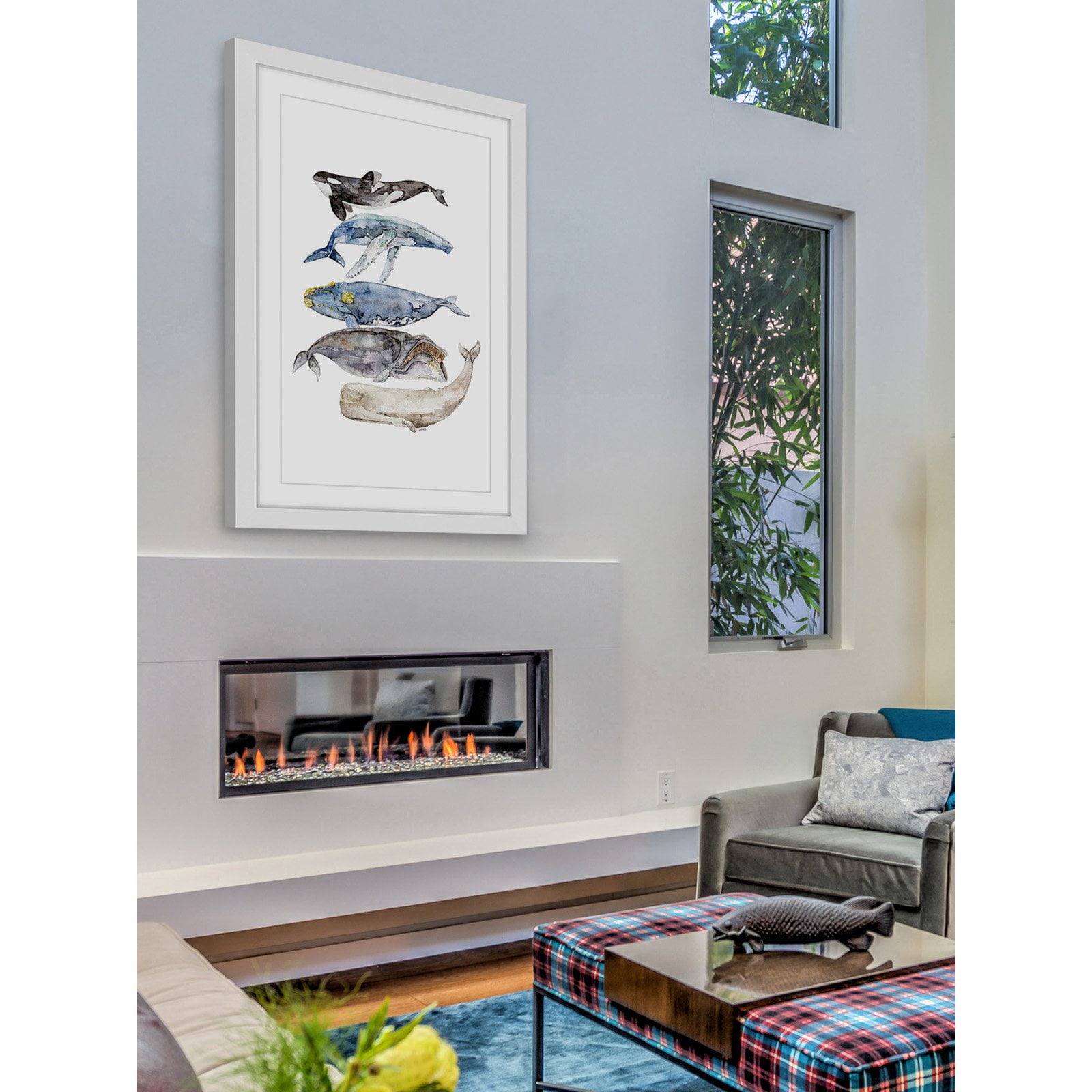 Marmont Hill "Whale Species" by Rachel Byler Framed Painting Print