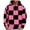 Pink, variant on Men's Plaid Printed Hoodies Sweatshirt Loose Long Sleeve Hooded Printed Drawstring Sweatshirt With Pocket