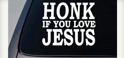 Honk If You Love Jesus Sticker