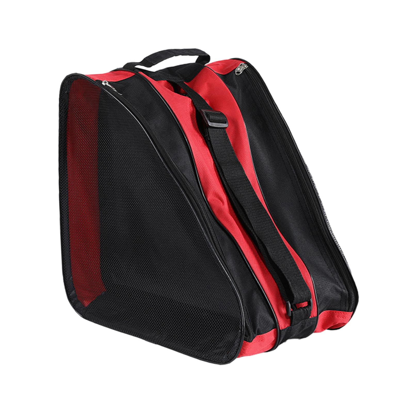 Roller Skates Bag Skating Shoes Bag Ice Skates Bag Roller Skates Storage Bag Portable Top Handle Case Inline Skates Bag Red