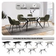 thumbnail image 6 of LeisureMod Elega Series Modern 62” Dining Table with Sintered Stone or Glass Rectangular Top and Black Stainless Steel Base in White, 6 of 10