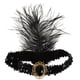 thumbnail image 1 of Diadema estilo años 20 estilo charlestón con plumas y lentejuelas, accesorio para el pelo del Gran Gatsby, accesorio para disfraz de los años 20, color negro, 1 of 8