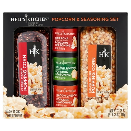 Hell's Kitchen Popcorn & Seasoning Set, 32.25 oz