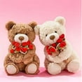 thumbnail image 6 of Cute Teddy Bear Plush Toy with Red Rose, Teddy Bear Stuffed Animal with a Cute Bouquet of Flowers, Valentine's Day Ornament Romantic Teddy Bear Stuffed Animal for Girlfriend Boyfriend Mom, 6 of 6
