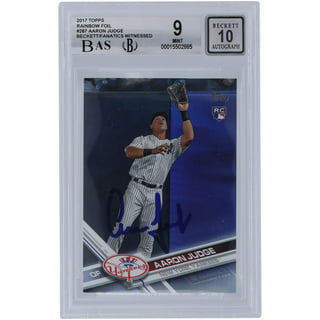 Aaron Judge 2017 Topps Definitive Red Autograph MLB Logo Rookie Card 1/1  BGS 9