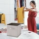 thumbnail image 1 of Fiudx Caja de Tela No Tejida, Contenedor de Almacenamiento Plegable, Organizador de Armario Transpirable, Ideal para Hogar y La Oficina, Ideal para Viajes y Camping, Como Resistente, Estilo Beige., 1 of 4