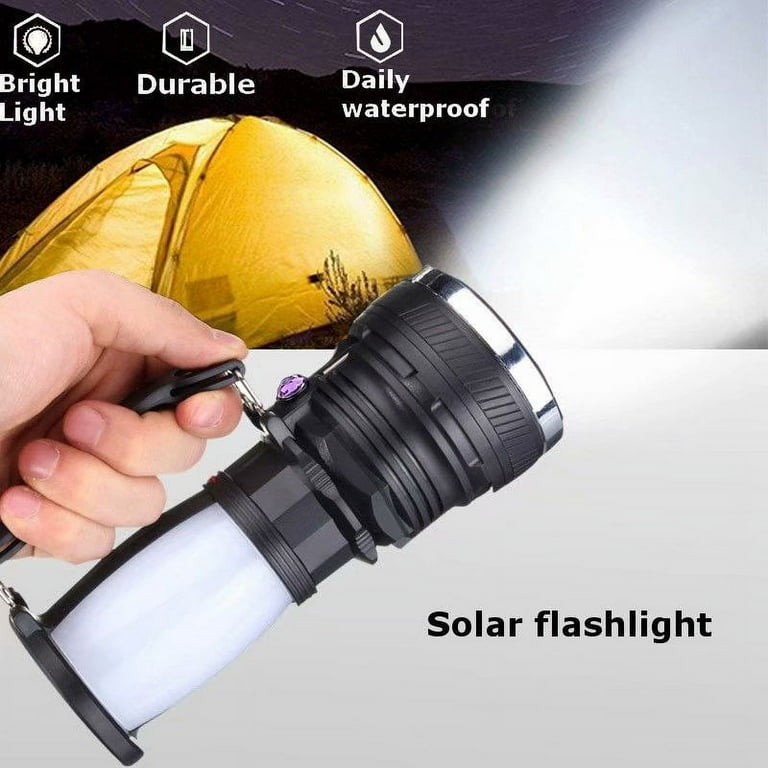 VicTsing Solar Power Rechargeable Battery LED Flashlight Camping Tent Light  Lantern Lamp-US Plug