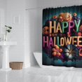 thumbnail image 2 of Shower Curtain for Bathroom Happy Halloween Evil Pumpkin Bathroom Curtain Durable Simple Bathroom Curtains Hooks Included,72x72Inch, 2 of 5
