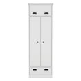 thumbnail image 2 of CoSoTower Armoire with Hinged Drawer, 2-Doors and 1-Drawer, White, 2 of 5