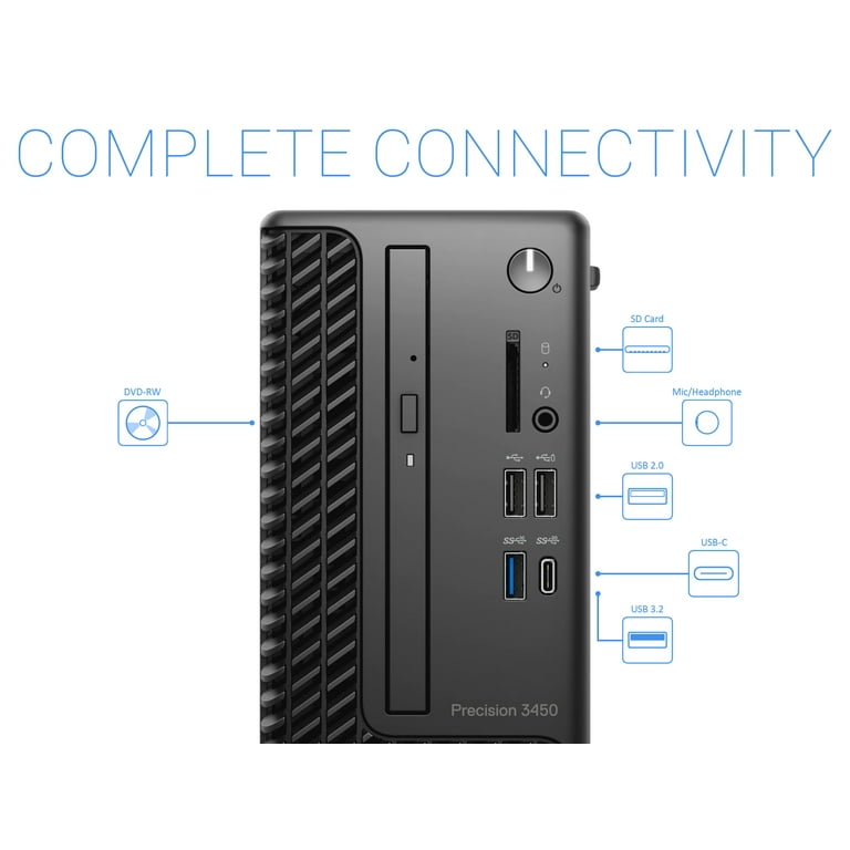 Dell Precision 3450 Desktop, Intel Core i5-11500 Upto 4.6GHz, 8GB