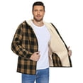 thumbnail image 2 of GENTS BLISS Flannel Shirts for Men Plaid Button Up Men Shirts Fleece Hooded Men Jacket Coat with Pocket, 2 of 11