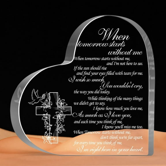When Tomorrow Starts without Me Sign, Loss of Loved One Sympathy Gift, Memorial Gifts for Loss Keepsake, In Memory of Loved One Sign, Grief Bereavement Remembrance Plaque Decor