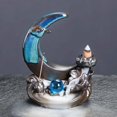 thumbnail image 2 of 1pc Creative Moon and Lotus Leaf Ceramic Incense Burner with Backflow Function for Calming and Relaxing  (Without Incense), 2 of 7