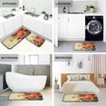 thumbnail image 4 of SKYSONIC Autumn Mini Pumpkins Kitchen Rugs 2 Pieces, Berries Chestnuts Vintage Floor Mat Room Area Rug Washable Carpet Perfect for Living Room Bedroom Entryway, 4 of 7