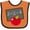 Orange and Black, variant on Inktastic Chalkboard and Apple School Boys or Girls Baby Bib