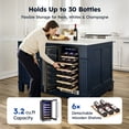 thumbnail image 6 of Simzlife 15 Inch Under-counter Refrigerators, Single Zone Wine Fridge, Wine Refrigerator Digital Temperature Control, Freestanding Wine Chiller with Removable Shelves, 6 of 13