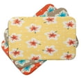 thumbnail image 3 of Surf, Sand, & Sea Hibiscus Blooms Gray Floral Print Bath Mat, 3 of 5
