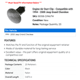 thumbnail image 2 of Engine Air Duct Clip - Compatible with 1994 - 2000 Jeep Grand Cherokee - Dorman, 2 of 2